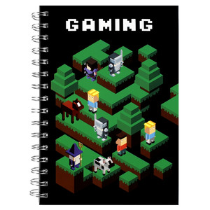 Spiral Notebook Pixel Game A5