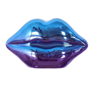 Decoration Lips, blue-purple