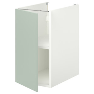 ENHET Bc w shlf/door, white/pale grey-green, 40x62x75 cm