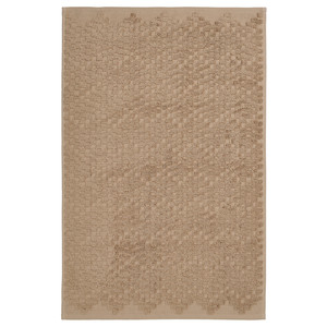 FJÄLLKATTFOT Bath mat, beige, 50x80 cm