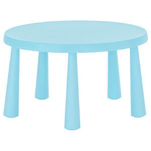 MAMMUT Children's table, indoor/outdoor/light blue, 85 cm