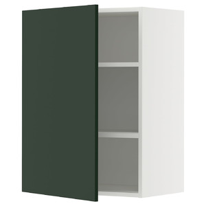 METOD Wall cabinet with shelves, white/Havstorp deep green, 60x80 cm