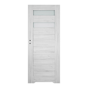 Non-rebated Internal Door Trame 70, undercut, right, silver oak