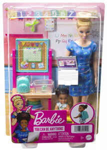 Barbie Teacher Doll & Toddler Doll HCN19 3+