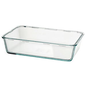 IKEA 365+ Food container, large rectangular, glass, 3.1 l