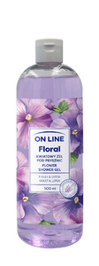 On Line Floral Shower Gel Violet & Lotus 500ml