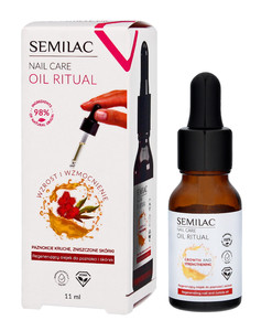 SEMILAC Nail Care Oil Ritual Growth & Strenghtening 98% Natural Vegan 11ml