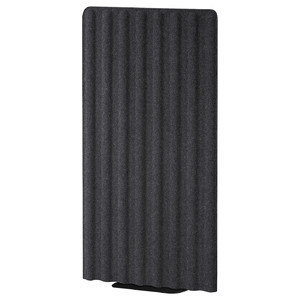 EILIF Screen, freestanding, dark grey, black, 80x150 cm
