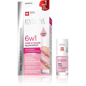 Eveline Nail Therapy Professional Conditioner 6in1 Care & Colour Shimmer Pink 5ml