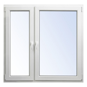 Tilt and Turn/Casement Window PVC Triple-Pane 1465 x 1435 mm, asymmetrical, left, white