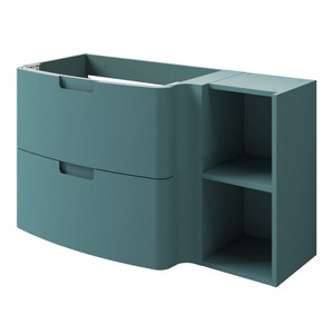 GoodHome Wash-Basin Cabinet Himalia 105 cm, left, green