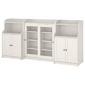 HAUGA Storage combination, white, 244x46x116 cm