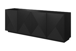 Four-door Cabinet Asha 200cm, matt black