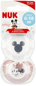 NUK Silicone Soother Pacifier Disney Minnie Mouse 6-18m, pink