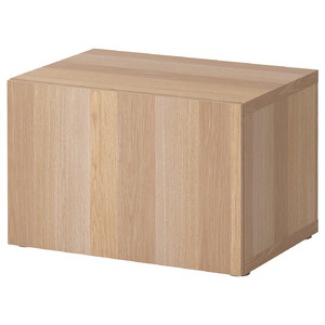 BESTÅ Shelf unit with door, Lappviken white stained oak effect, 60x40x38 cm