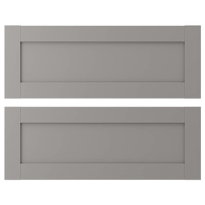 ENHET Drawer front, grey frame, 80x30 cm, 2 pack