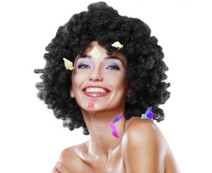 Synthetic Wig Artificial Hair Afro, black