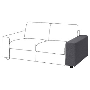 VIMLE Armrest, with wide armrests/Gunnared medium grey