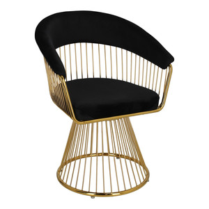 Chair Feeny Velvet, black