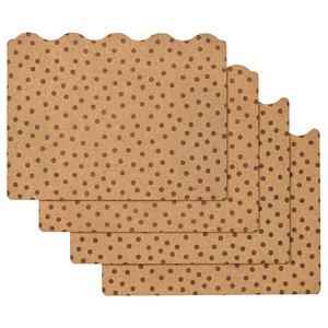 SOLABBORRE Place mat, cork/dotted, 42x32 cm, 4 pack