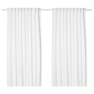 TIBAST Curtains, 1 pair, white, 145x300 cm