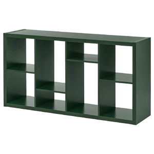 KALLAX Shelving unit, dark green, 147x77 cm