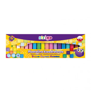 Strigo Plasticine 18 Colours - Neon, Pastel, Glitter