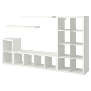 KALLAX / LACK Storage combination with 2 shelves, white, 266x39x147 cm