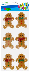 Craft Christmas Stickers Gingerbread Man
