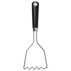 IKEA 365+ HJÄLTE Potato masher, stainless steel, black