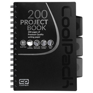 Spiral Notebook Project Book A5 100 Squared PP, black