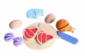 iWood Wooden Food Playset Fish Chicken 3+