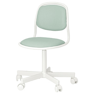 ÖRFJÄLL Children's desk chair, white/Vissle light green
