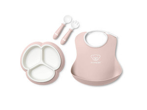 BABYBJORN Mealtime Set, Powder Pink