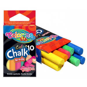 Colorino Kids Chalk 5 Colours, 10 pieces