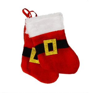 Mini Christmas Stocking, 1 pair, assorted colours/patterns