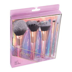 Top Choice Make-up Set Brushes Rose Gold 5pcs