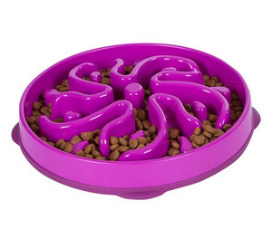 Outward Hound Fun Feeder Dog Bowl, purple