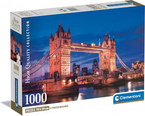 Clementoni Jigsaw Puzzle Compact Tower Bridge at Night 1000pcs 10+