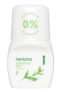 Herbina Antiperspirant Roll-on Deodorant Sensitive Silk Vegan 50ml