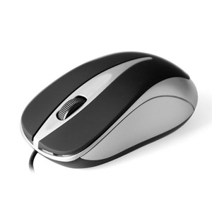 Media-Tech Optical Wired Mouse Plano, black-silver