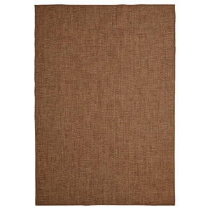 LYDERSHOLM Rug flatwoven, in/outdoor, medium brown, 160x230 cm