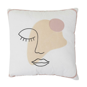 Cushion Arty, pastel face
