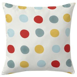 BRUKSVARA Cushion, multicolour/dot pattern, 40x40 cm