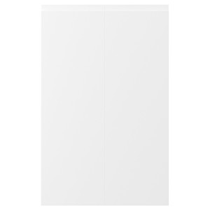 VOXTORP 2-p door f corner base cabinet set, right-hand white matt white, 25x80 cm