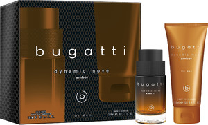 BUGATTI Gift Set Dynamic Move Amber (Eau De Toilette 100 ml + Body Wash 200 ml)