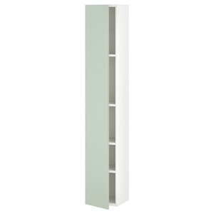 ENHET Hi cb w 4 shlvs/door, white/pale grey-green, 30x32x180 cm