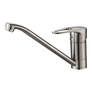 Cooke&Lewis Silver Kitchen Top Lever Tap Arya, brushed steel