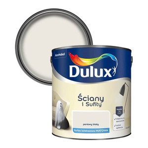 Dulux Walls & Ceilings Matt Latex Paint 2.5l pearl white