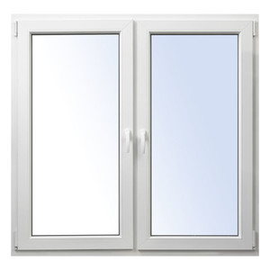 Casement/Tilt and Turn Window PVC Triple-Pane 1165 x 1135 mm, symmetrical, white